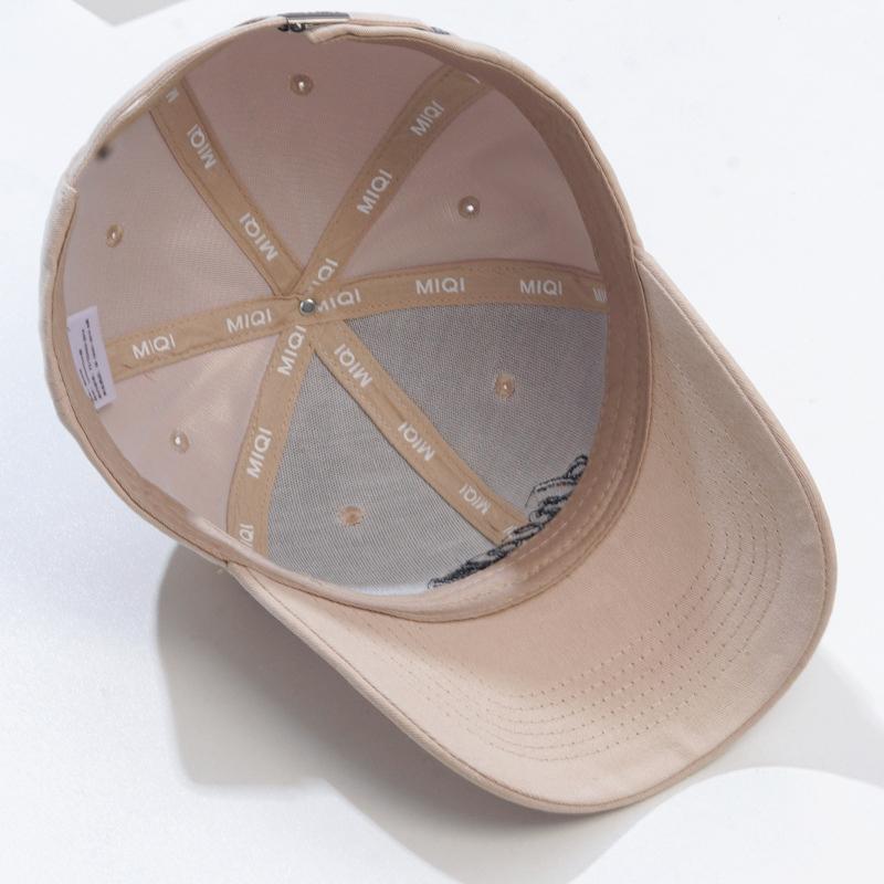 Hat Women's Summer New Hardtop Baseball Hat Men's Fashion Letter Embroidered Sunscreen Duck Tongue Hat Couple Hat