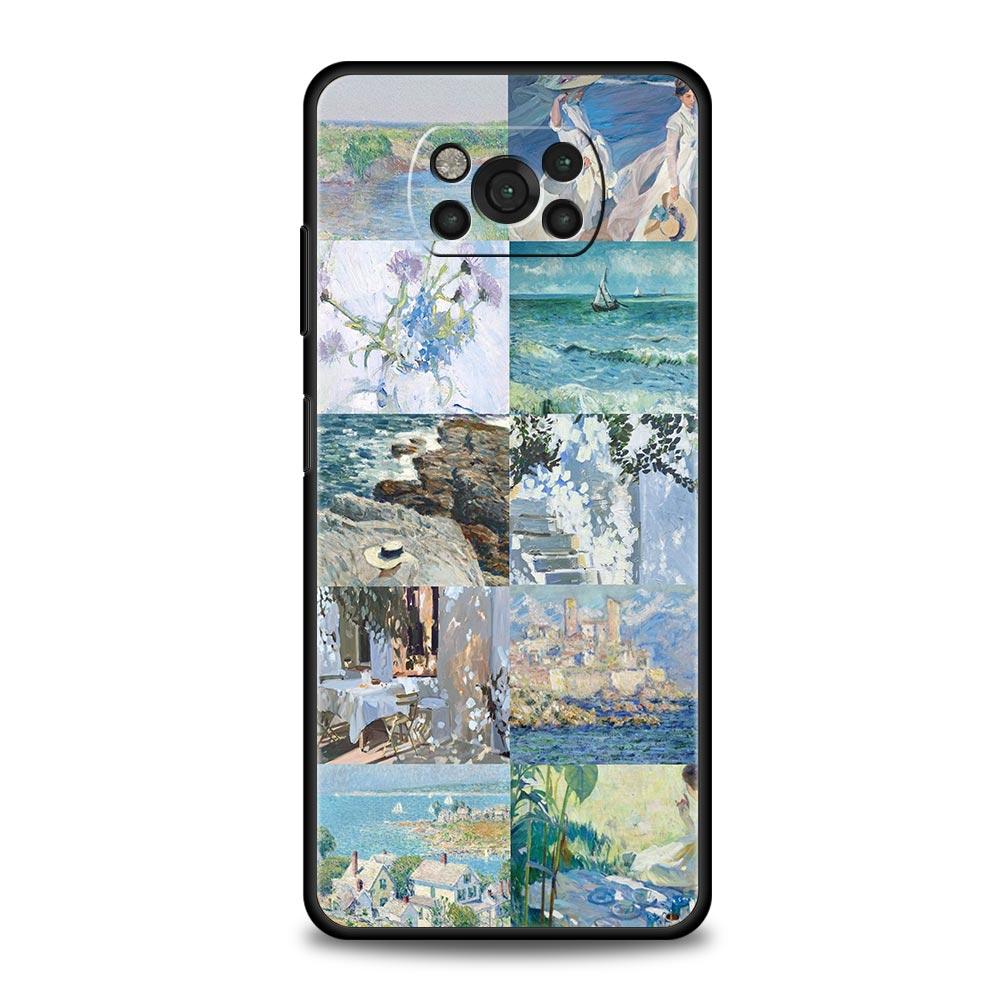 Художественный чехол для телефона Клода Моне Для Xiaomi Poco X6 X5 Pro X4 X3 NFC F5 Pro F4 F3 GT M5 M4 Pro 5G M3 C51 C50 C55 Мягкий чехол