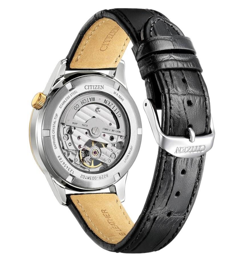 Citizen Часы с автоматическим ремешком Open Heart из сапфировой кожи NH9136-02L