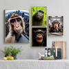 Funny Monkey Selfie Happy Chimpanzee Poster Print Canvas Painting Animal Wall Art For Living Room Home Decor Cuadros