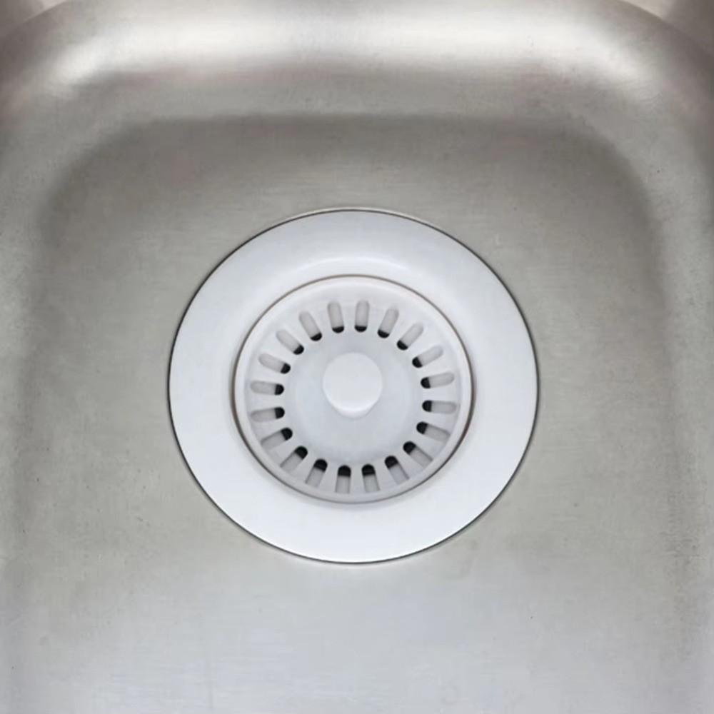 White Plastic Sink Strainer Plug Fine Mesh Basin Water Drain Kitchen Drain Filter Basin Plug