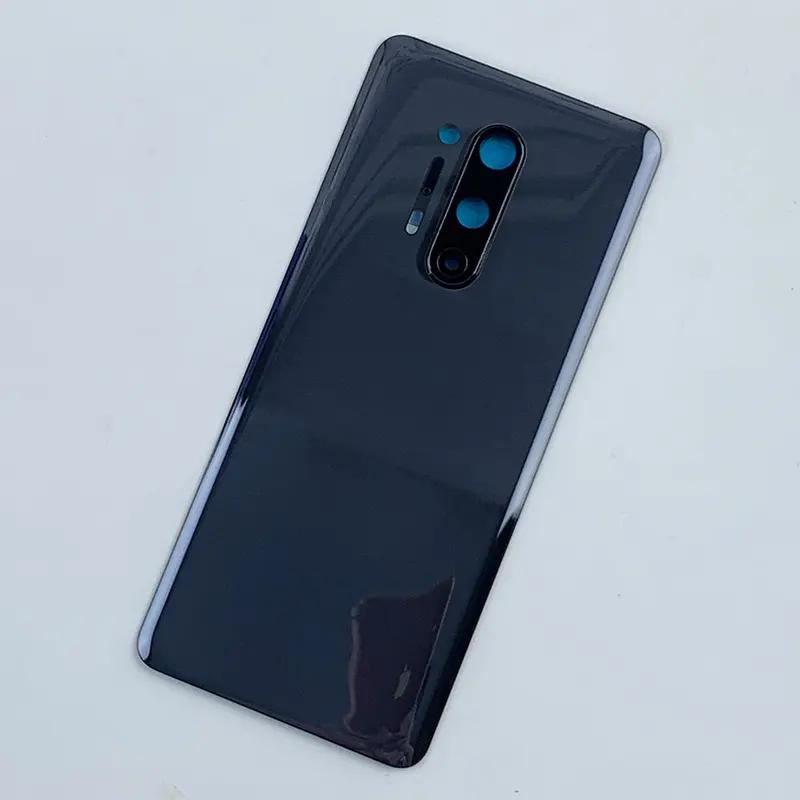 Стеклянная крышка для Oneplus 8 Pro, стеклянная задняя крышка батарейного отсека, заднее стекло 1 + 8Pro, корпус с объективом камеры