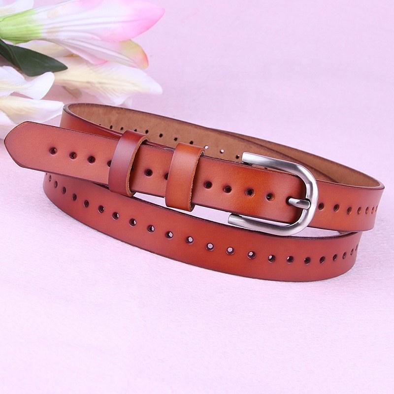 Genuine Leather Belts Leather Belt Premium Leather Straps Multi-Color Perforated Design Accessory for Stylish Daily Outfits