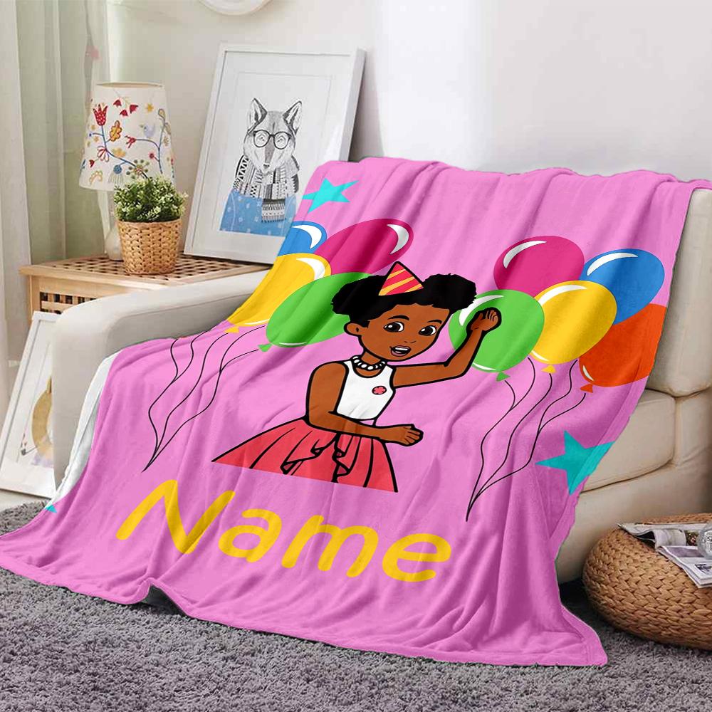 Custom Name Gracie's Corner Theme Printed Blanket - Perfect for Couch, Bed, Travel & Outdoor Use | Machine Washable, Cozy & Durable.