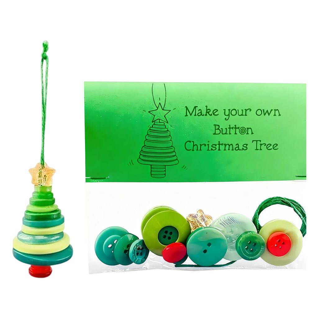 Fun Xmas Button Ornament Making Set DIY Christmas Button Ornament Making Kit Handmade DIY Button Ornament Kit for All Ages