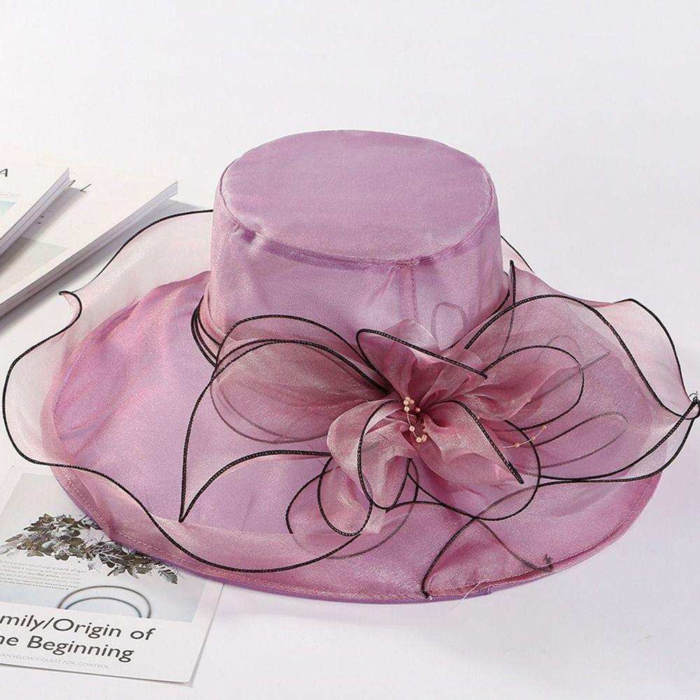 Breathable UV Protection Outdoor Sun Hat Beach Hat Organza Hat Sunscreen Cap