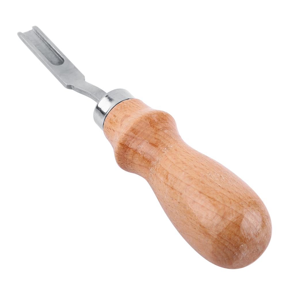 Инструмент для обработки кожи с широким краем, инструмент для обработки кожи, деревянная ручка