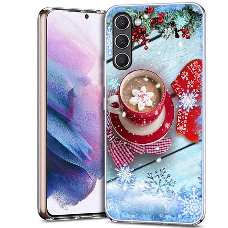 Зимний Кофе Рождественский Чехол для Телефона для Samsung A17 A37 A57 A55 A35 A25 A15 A54 A14 A24 A34 A13 A23 A33 A53 A07 A05S A04S A03 A73