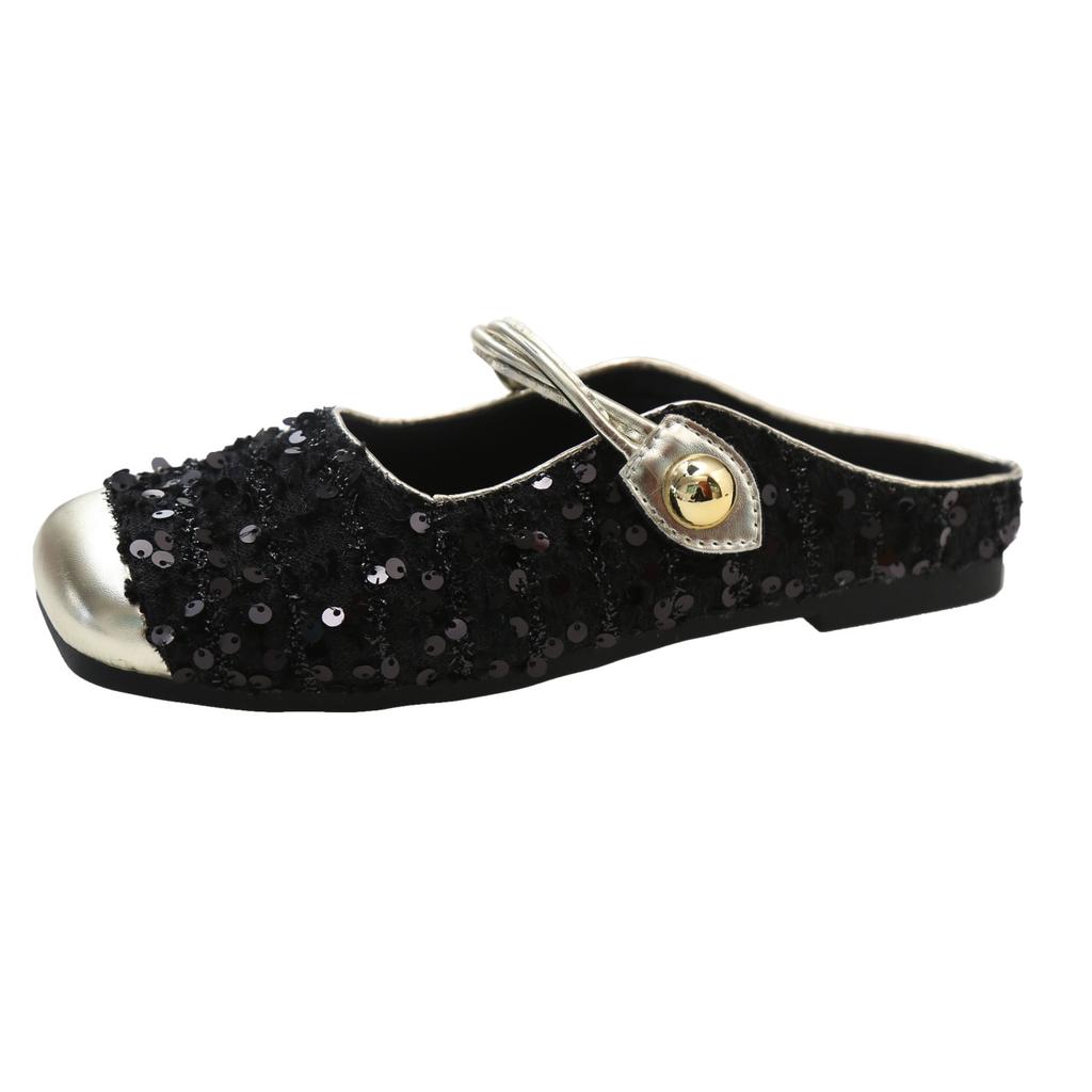 Тапочки-мешки с пайетками Xiaoxiangfeng, женская верхняя одежда, весна 2025, новые легкие и удобные тапочки с плоским дном