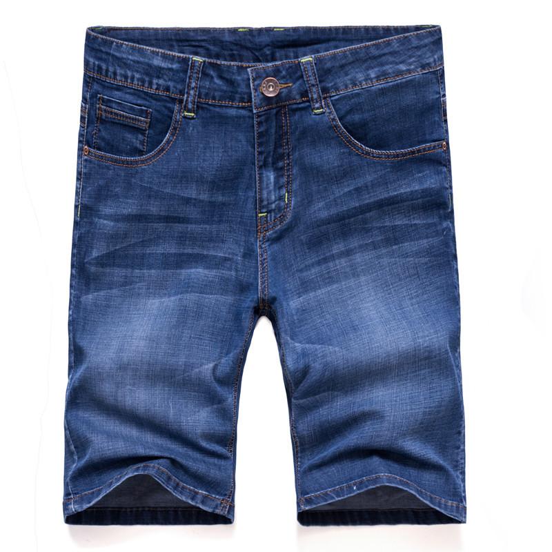 Classic Capris Elastic Summer Men's Denim Shorts Versatile Men's High Waist Large Size Jeans Men's