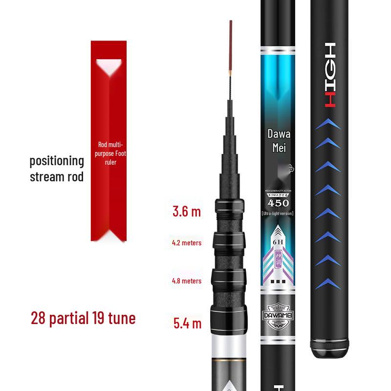 Ultra-light Multi-purpose Stream Fishing Rod (7.2/8/9/10m) - Ultra-hard & Portable.