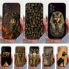 Чехол для телефона с рисунком в египетском стиле, фараон, для Samsung S25, S24, S23, S22, S20, S21, S10, Ultra, Plus, Lite, FE, мягкий силиконовый, черный
