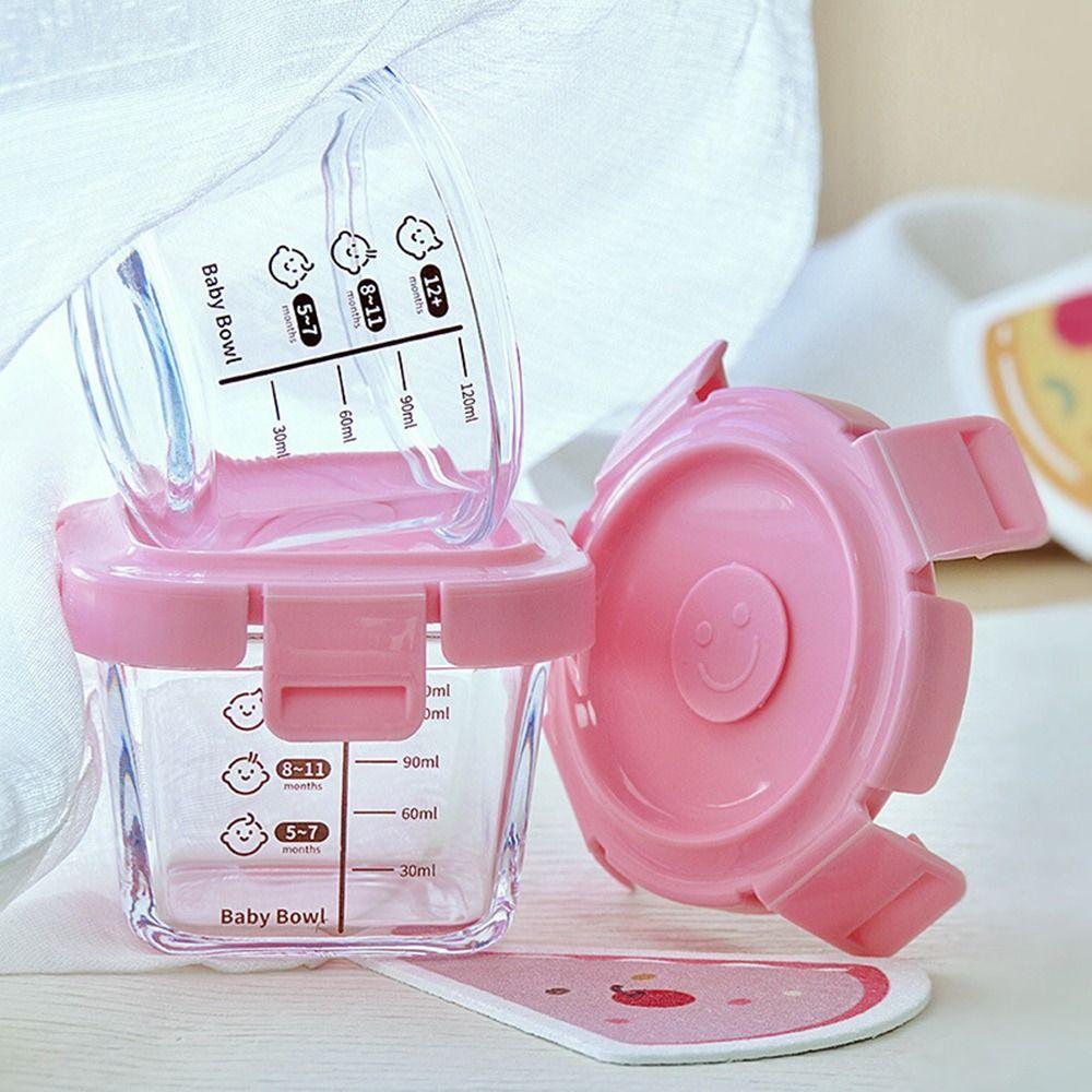 Frozen Baby Food Glass Cup 170ml Baby Food Storage Jar Simple Food Storage Box  Little Ones
