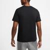 Nike Спортивная клубная футболка с вышитым логотипом, однотонная футболка с коротким рукавом и круглым вырезом, мужские топы, черные AR4997-014