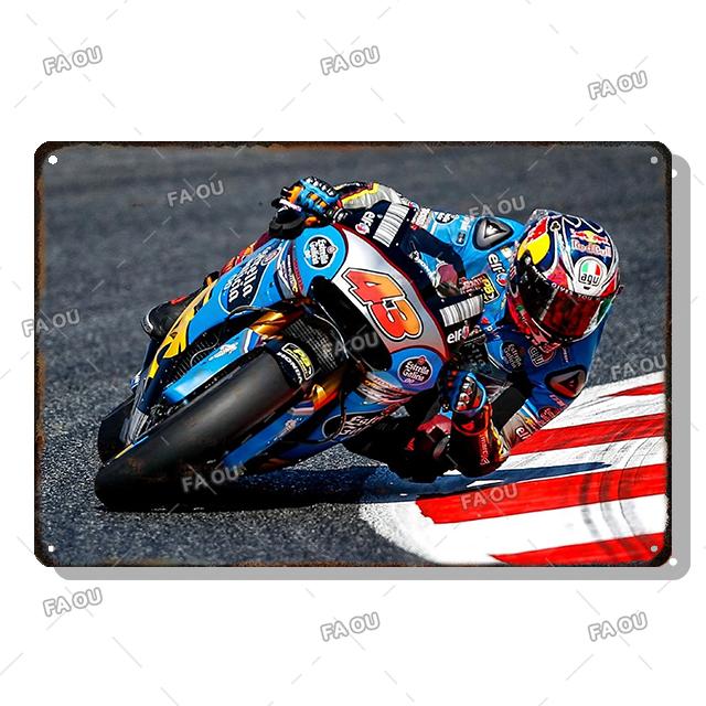 F1 Motorcycle Racing Vintage Metal Poster Racer Athlete Retro Tin Sign Auto Club Wall Art Decoration Plaque Home Decor Aesthetic