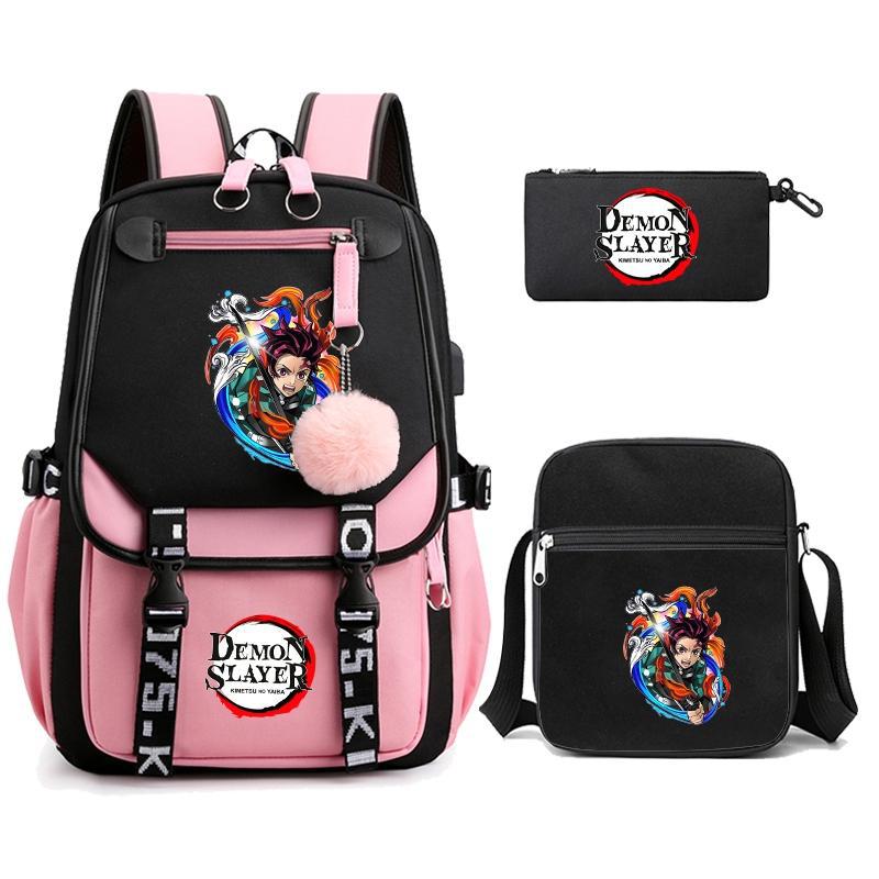 Ghost Extermination Surrounding Animation Backpack Campus Trend Primary And Secondary School Students Schoolbag Pencil Bag Shoulder Bag