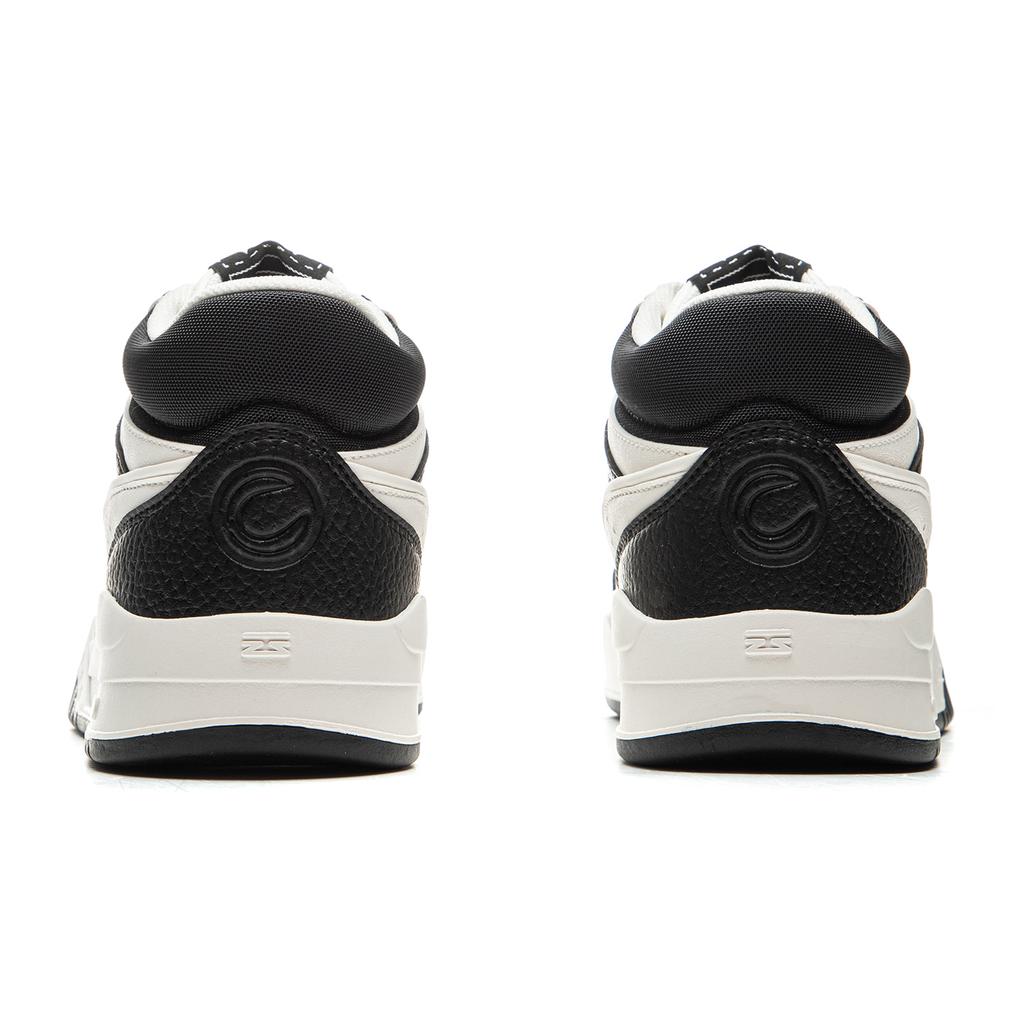 Li Ning Moon White HI Кеды для скейтборда Женские Средняя высота Черно-белые AGCU314-5