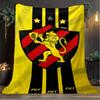 1PC Sport Club Football Crest Printed Soft Flannel Blanket Throw for Adult Bedroom Living Room Sofa Camping Travel Fan gifts Christmas Gifts