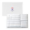 Bloom Imabari Towel Полотенце с натуральной каймой Подарочный набор: 1 Банное полотенце, 2 Полотенца для лица, Сделано в Японии, 100% Хлопок, В коробке, Подарочный набор (Синяя рамка)