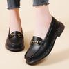 Женские мокасины, классические деловые туфли для офиса, повседневные черные кожаные туфли