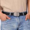 Цинковый сплав Холщовый поясной ремень Однотонный Прочная тканевая лента Модный мужской плетеный ремень Подарки