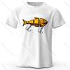 Fishing Lure Pattern Printed Men's T-Shirt 100% Polyester Oversized Fishing Hobby Graphic Tees for Women Tops Tees Streetwear S-5XL