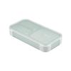 Foodman Bento Box, 400ml, Slim, Portable, Antibacterial, Light Gray, Leak-Resistant, Double Sealing, Secure with 4-Point Lock, CB Japan, DSK
