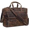 Leather Briefcase For Men Business Travel Fits  Laptop Messenger Bag Office Briefcase Crossbody Travel Bag For Men