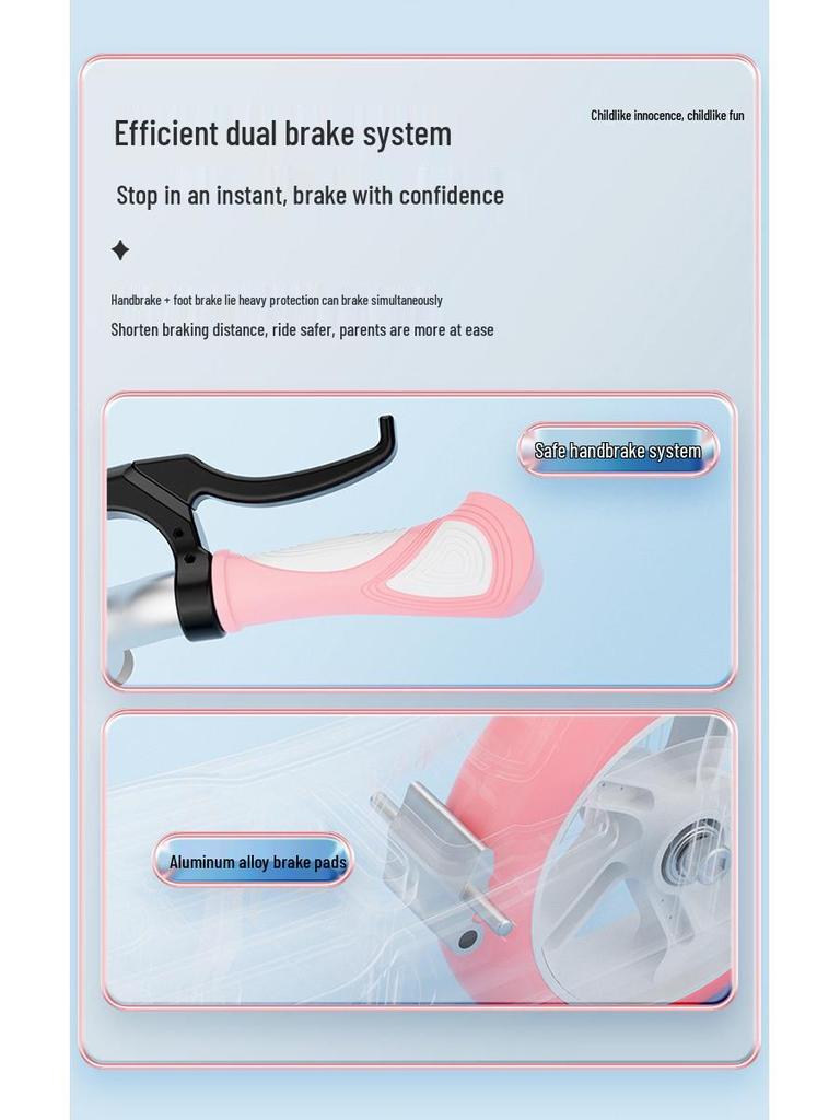 Двухколесный складной кик-скутер Monlilibebe для детей 8-12 лет