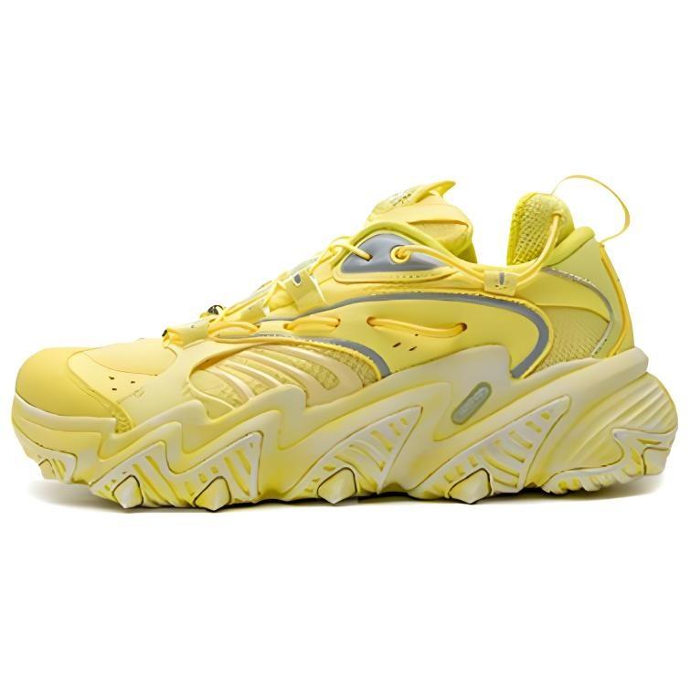 Li Ning X Claw Амортизация Скользкая Подошва Амортизация Скользкая Подошва Низкие Повседневная Обувь Женская Кремово-Желтый AGLQ014-15