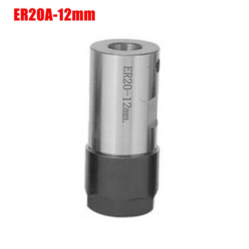 Shaft Collet ER20A-8mm Silver And Black Steel 1 Pcs