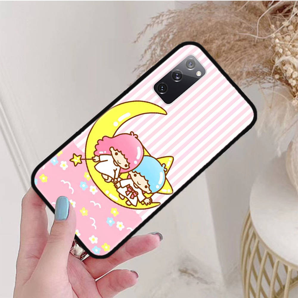 Черный чехол для Xiaomi Poco X6 X4 M5 M6 F5 F6 C65 C55 C50 C51 C40 Pro Redmi 14C A3X 13C 12C 11T 10A 9C Note 7 6 8A Plus L-1 Lovely Little Twin Star