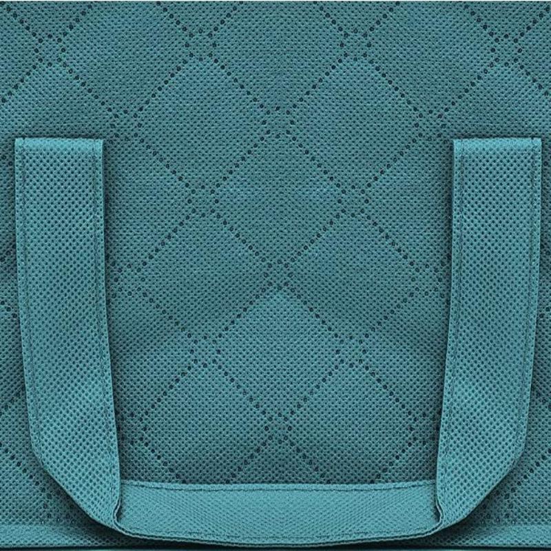 Коробка для хранения одежды, складная сумка для хранения, прозрачное окно, молния, нетканый материал, органайзер для одежды, корзина с ручками 49x36x21 см