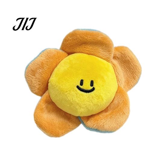 Cute Floral Dog Toy Crinkle Flower Toy, Squeaky Spiky Ball Inside, Plush Puppy Safe Fabric Toys Chew Interactive Fetch for Small And Medium