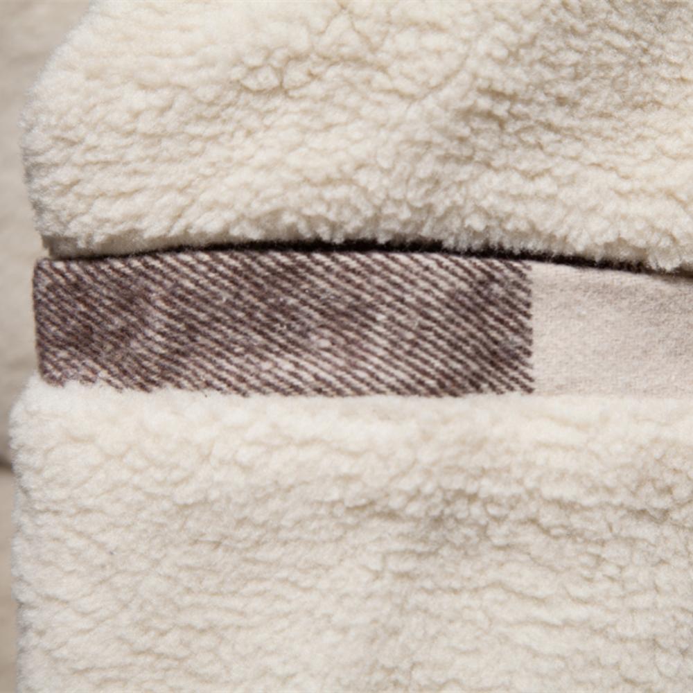 AIOPESON Мужская зимняя куртка из флиса в клетку из шерпы с отложным воротником, теплая, повседневная рубашка, куртки, пальто для мужчин