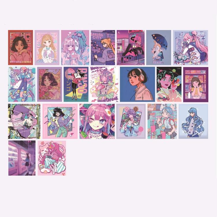 46/60pcs Small Boxed Stickers Cute Confidant Girl Decorative Sticker Scrapbooking Label Diary Stationery Album Journal Planner