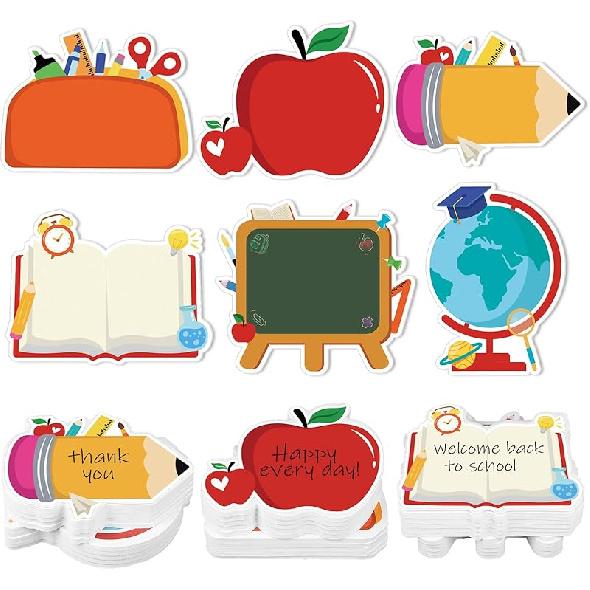 30 Pack Back to School Sticky Notes Total 600 Sheets Funny Notepads Self-Adhesive Writing Memo Pad for Kids Teens School Classroom Office Supplies