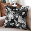 Black and White Halloween Pillowcase with Characters from The Nightmare Before Christmas Sofa Room Cushion Cover,gift