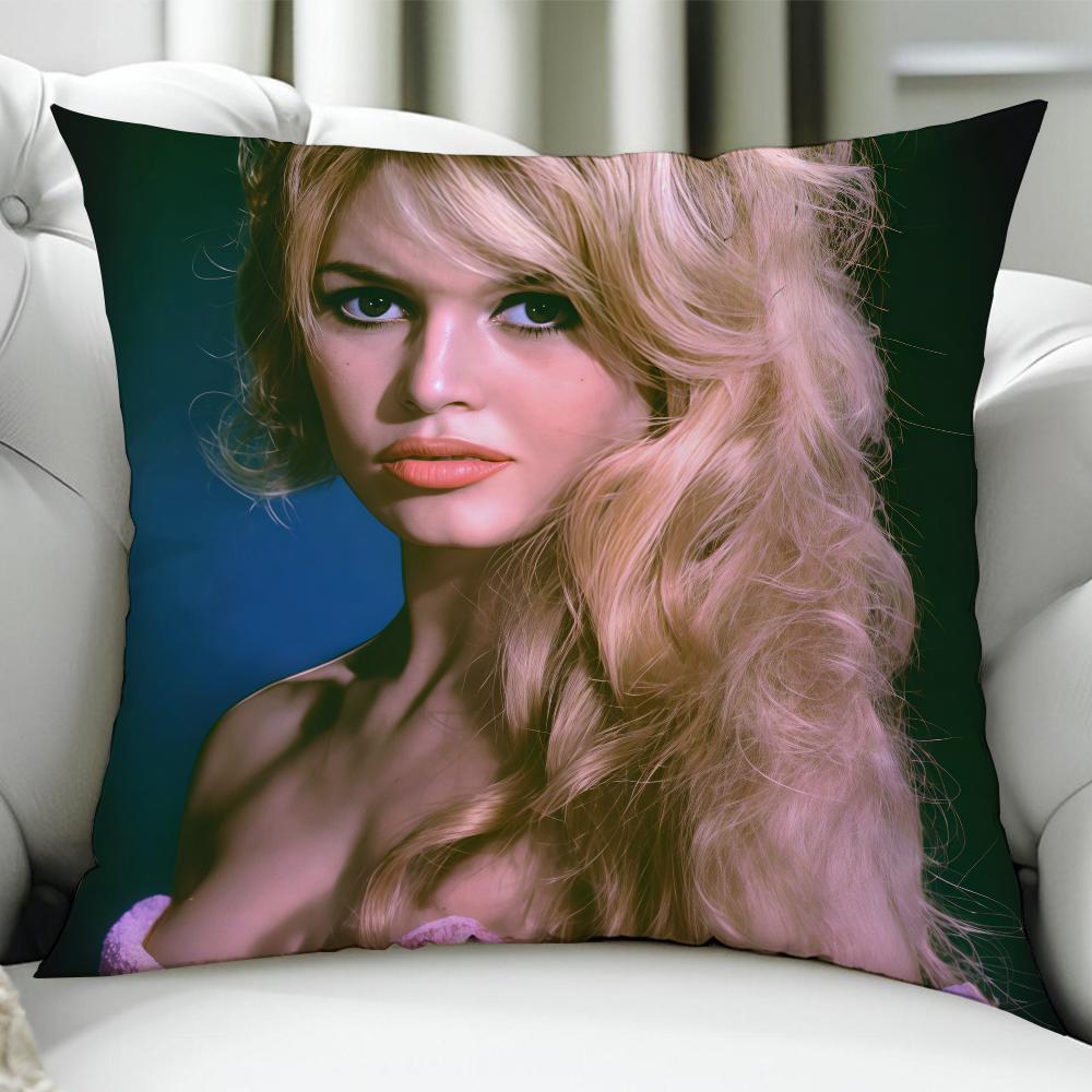 BBrigitte Model BBardot cushion cover Birthday Anniversary Gifts Double Sided Printed Zipper Cushion Cover Soft Skin Bedding