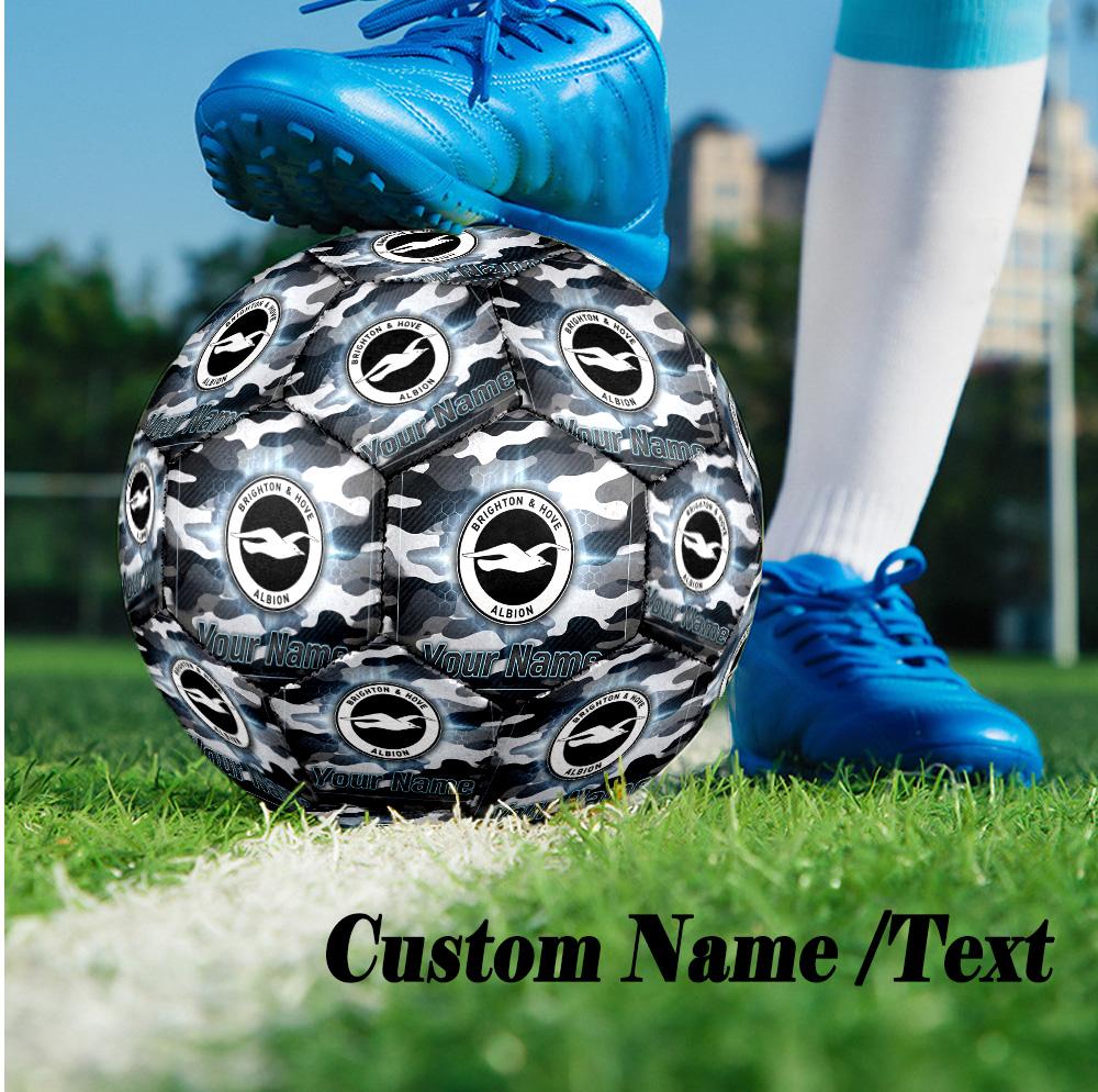 Size 5 Football Custom Name Text, Outdoor Training Soccer BallBrighton & Hove Albion Football