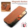 Retro Leather Wallet Flip Strong Magnetic Cover For iphone 12 13 14 15 16 17 Pro Max Air Multi Card Slots Phone Holder Case