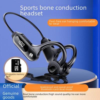 Новая Bluetooth-гарнитура с костной проводимостью и заушным креплением: Беспроводные, не вставные, долговечные для занятий спортом