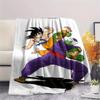 Фланелевое одеяло с принтом персонажей Dragon Ball, Высококачественное, Удобное для всех сезонов, Декор для дома, Тепло и уют, Идеально для рождественских подарков