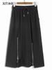Xitao Юбка трапециевидной формы с эластичной резинкой на талии и нерегулярной застежкой-молнией DMJ4109