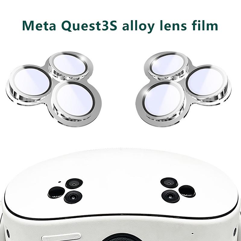 1 пара защитной пленки для объектива камеры для Meta Quest3S, защитное закаленное стекло от царапин, крышка для объектива