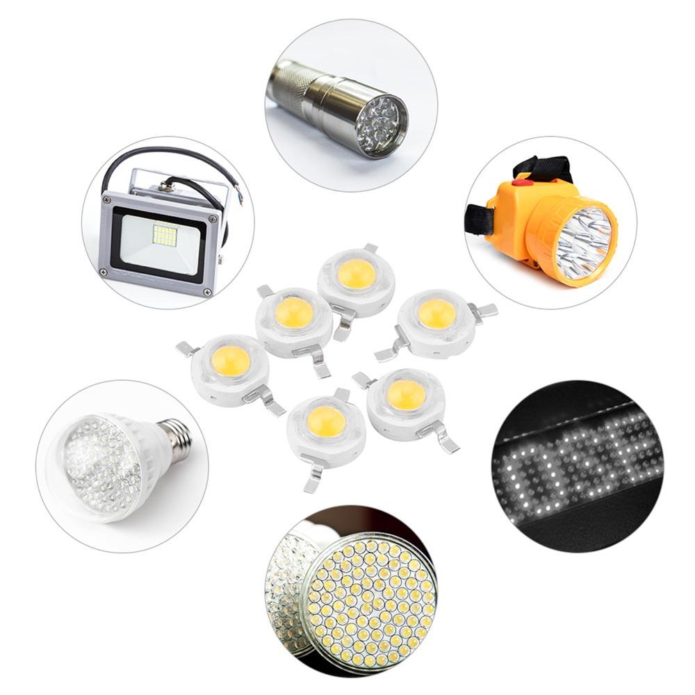 100PCS 110LM/W High Power LED Beads 3W High Power DIY Lighting Fixtures COB Lamp Chip DIY Lighting