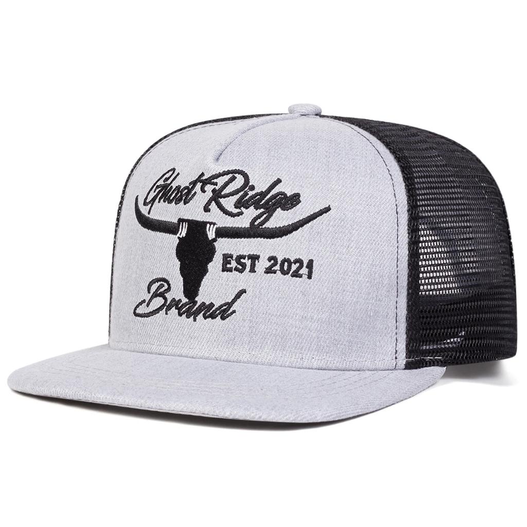 Унисекс Вышивка Бычья голова Хип-хоп Сетчатые Шляпы Весна Лето Улица Регулируемые Повседневные Бейсболки Тракерские Шляпы Солнцезащитные Шляпы