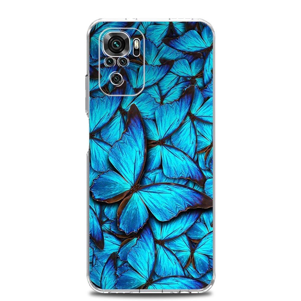 butterfly Soft Phone Case For Xiaomi Redmi Note 12 11 9S 9 8 10 Pro Plus 7 8T 9C 9A 8A K40 Gaming Silicone Clear Cover Coque