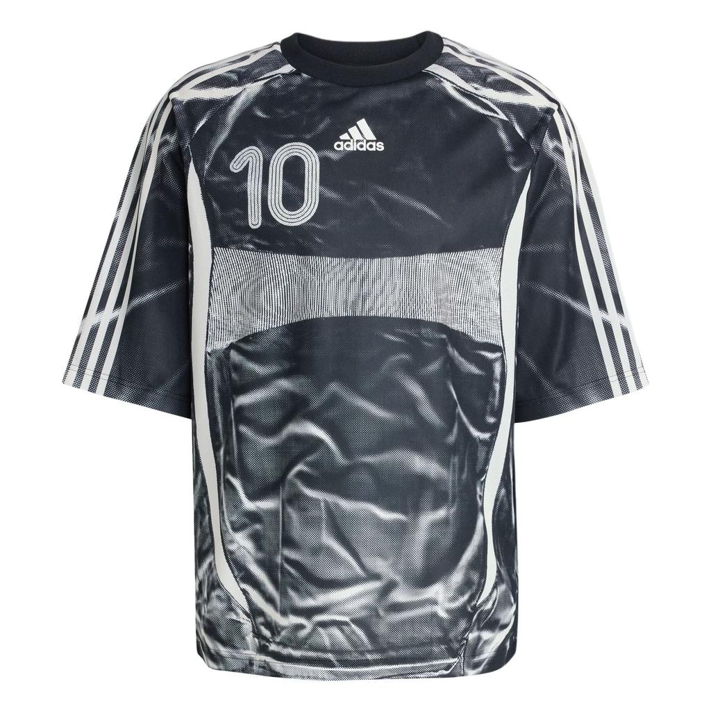 adidas SS25 Adilenium Teamgeist Футболка с принтом, свободного кроя, классическая, с коротким рукавом, мужская, топы KF8522