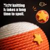 Natural Material Pet Toy Cat Scratching Ball, Drum Shaped Paper Rope Interactive Floor Rolling for Cats Ball Indoor to Scratch, Pat, Bite Durable